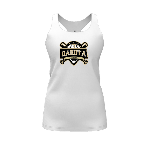 [CUS-DFW-RCBK-PER-WHT-FYS-LOGO1] Racerback Tank Top (Female Youth S, White, Logo 1)