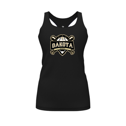 [FT0TRBBK-FYS-LOGO1] Decker Racerback Tank Top (Female Youth S, Black, Logo 1)