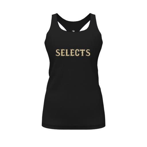 [CUS-DFW-RCBK-PER-BLK-FYS-LOGO2] Racerback Tank Top (Female Youth S, Black, Logo 2)