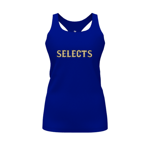 [FT0TRBRY-FYS-LOGO2] Decker Racerback Tank Top (Female Youth S, Royal, Logo 2)