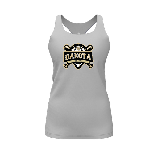 [FT0TRBGY-FYS-LOGO1] Decker Racerback Tank Top (Female Youth S, Gray, Logo 1)