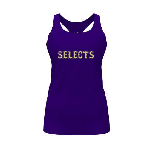 [FT0TRBPP-FYS-LOGO2] Decker Racerback Tank Top (Female Youth S, Purple, Logo 2)