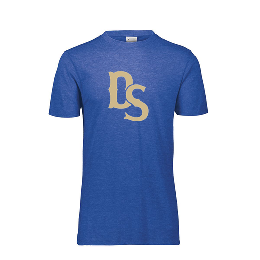 [FTSCUBRY-YS-LOGO3] Decker Youth Tri-Blend T-Shirt - Short Sleeve (Youth S, Royal, Logo 3)