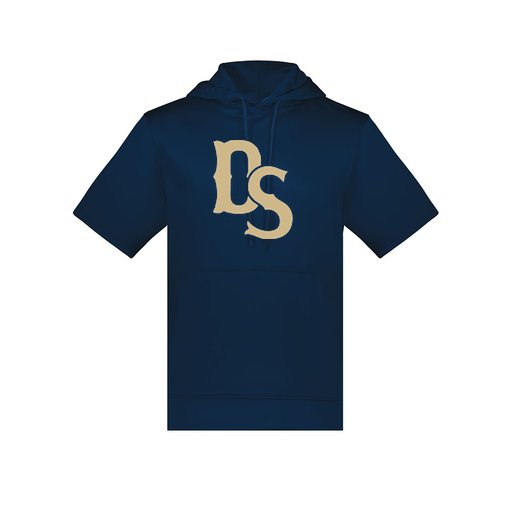 [6871.065.S-LOGO3] Men's Dri Fit Short Sleeve Hoodie (Adult S, Navy, Logo 3)
