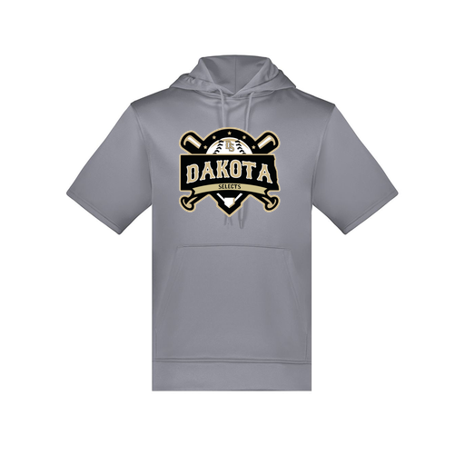 [6871.059.S-LOGO1] Men's Dri Fit Short Sleeve Hoodie (Adult S, Gray, Logo 1)