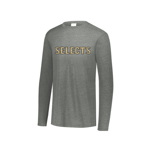 [FTLCUBGY-YS-LOGO2] Decker Youth Tri-Blend T-Shirt - Long Sleeve (Youth S, Gray, Logo 2)